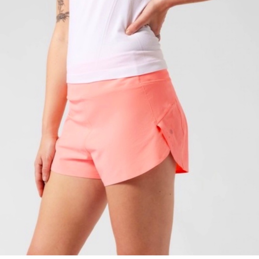 NWT Athleta High Rise Run With It Short 2.5” Spring Pink M originally $59